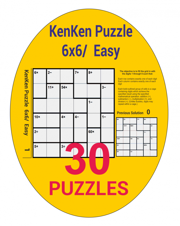 1 KenKen 6x6 Easy